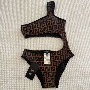 Fendi Brown and Black Swimsuit